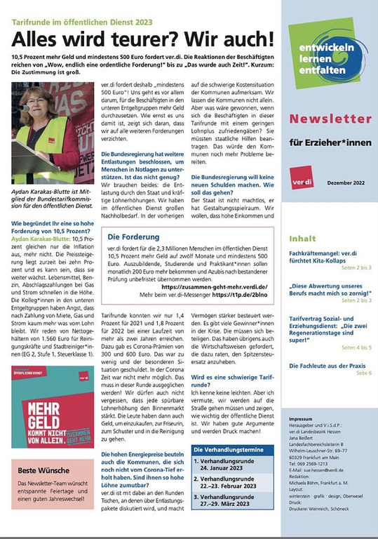Erzieher Newsletter 2022-12 Erzieher Newsletter 2022-12